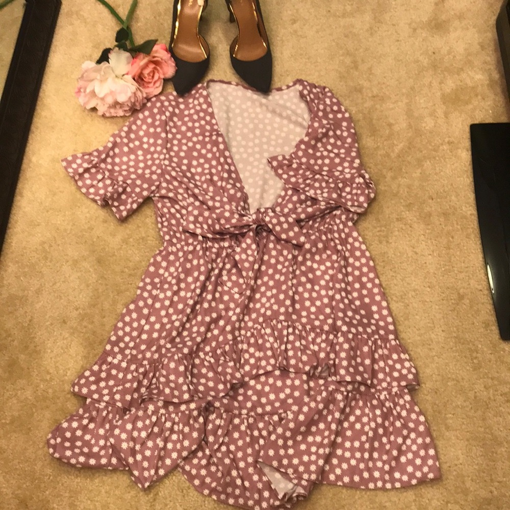 Pink Flowered Summer Dress
